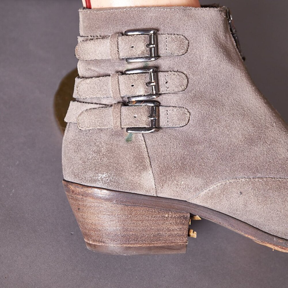 Rebecca Minkoff Charcoal Grey Suede Alex Boots